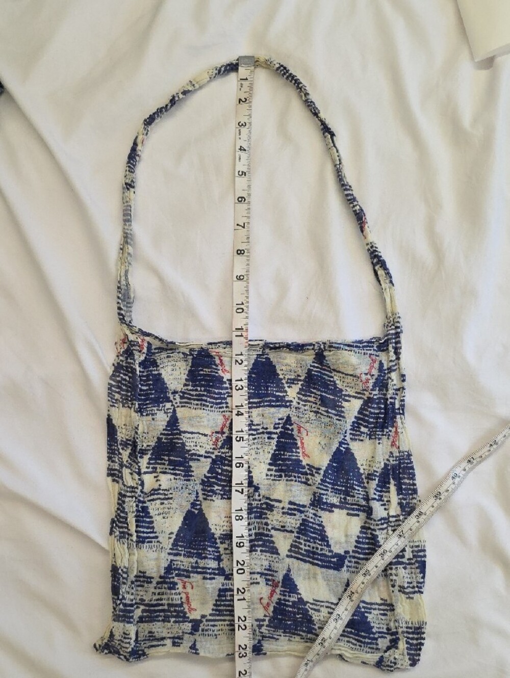 Free People Bundle 2 Bags Blue & Cream Boho And Cream Hot Pink - Picture 5 of 8